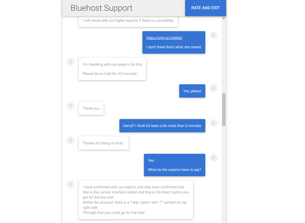 Help chat bluehost How to