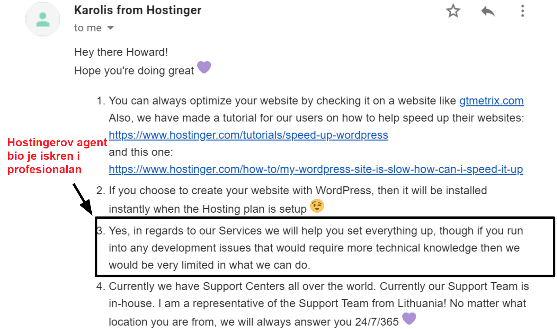 Hostinger pre sales email support_HR