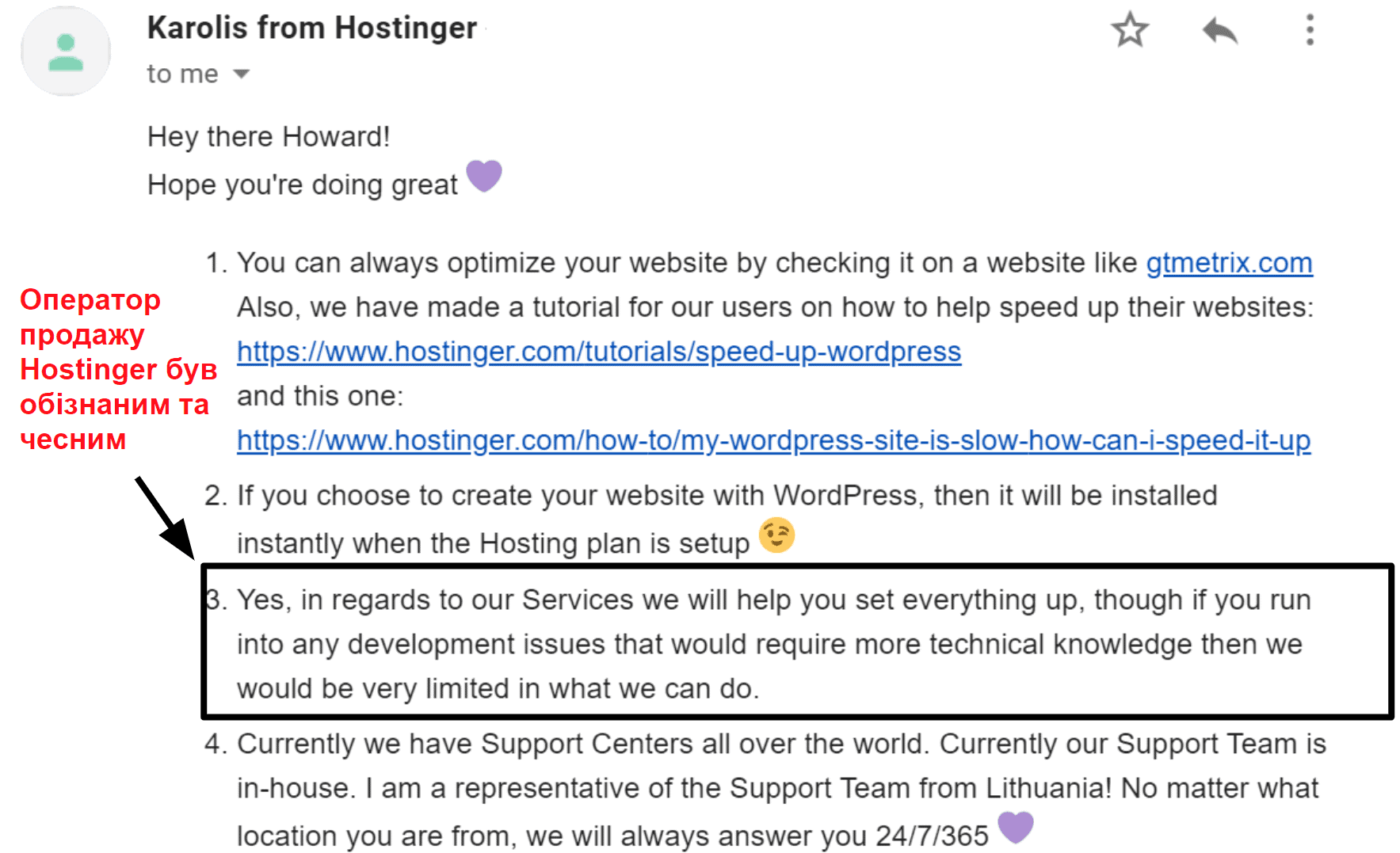 Hostinger pre sales email support_UK