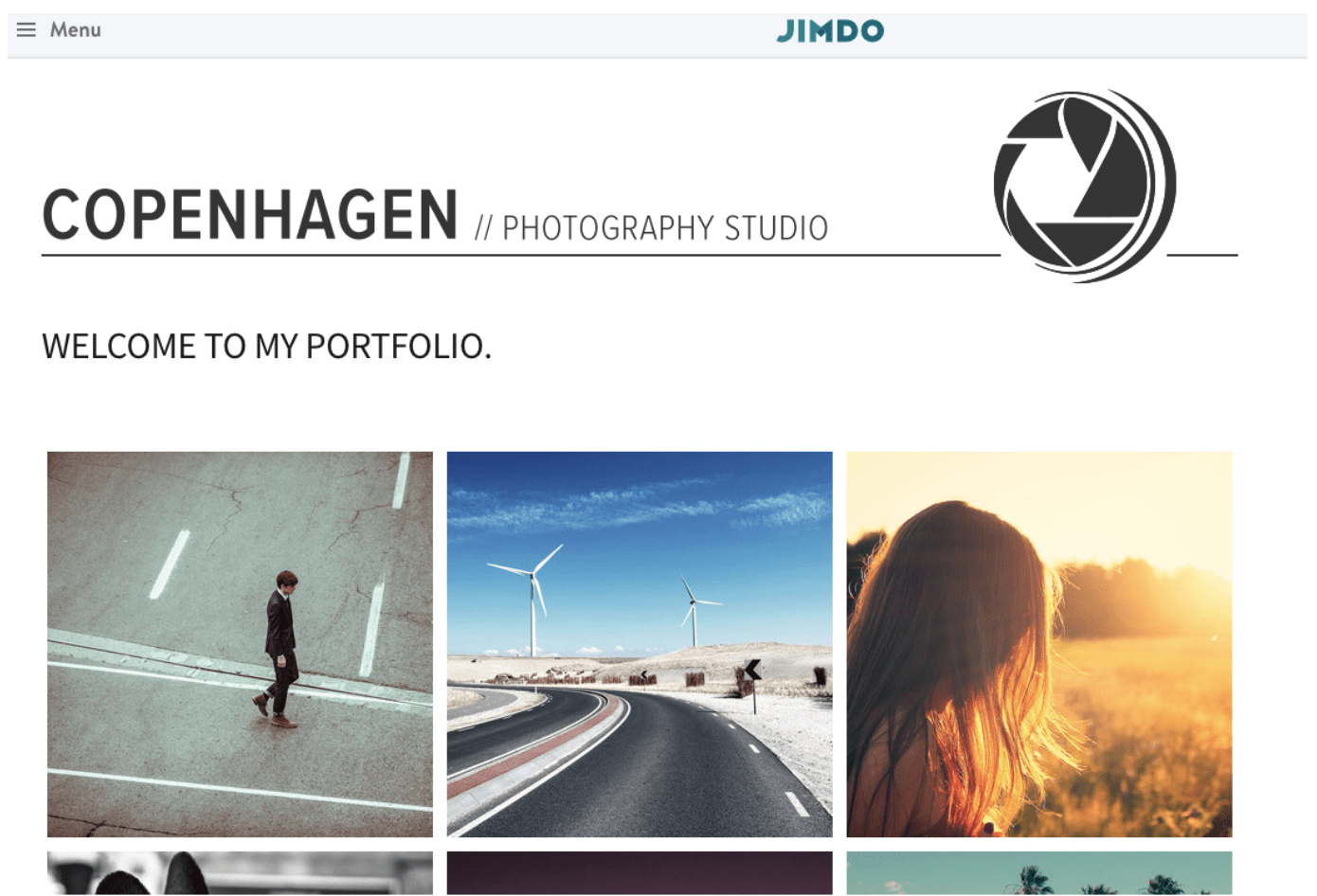Jimdo template for photographers