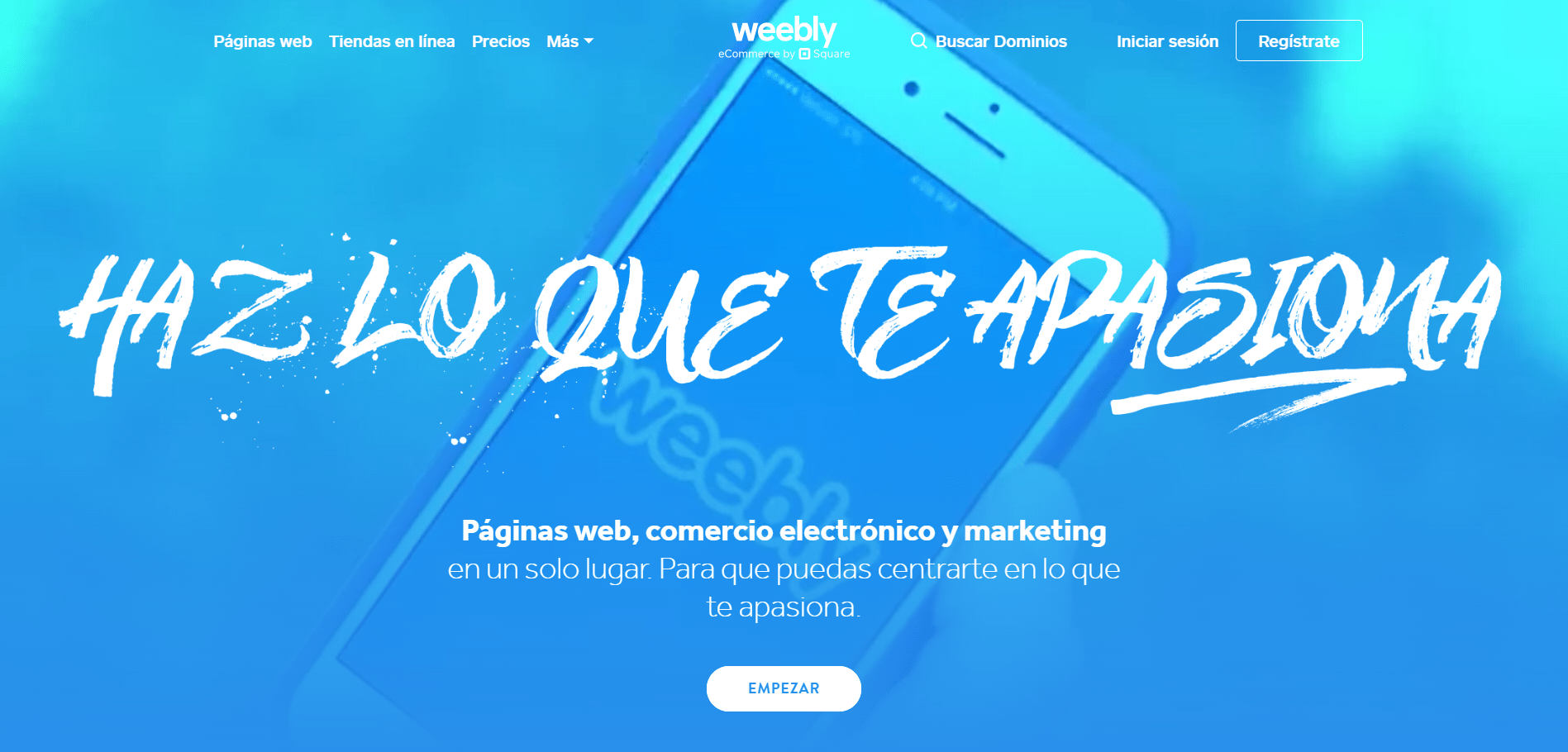 Weebly homepage