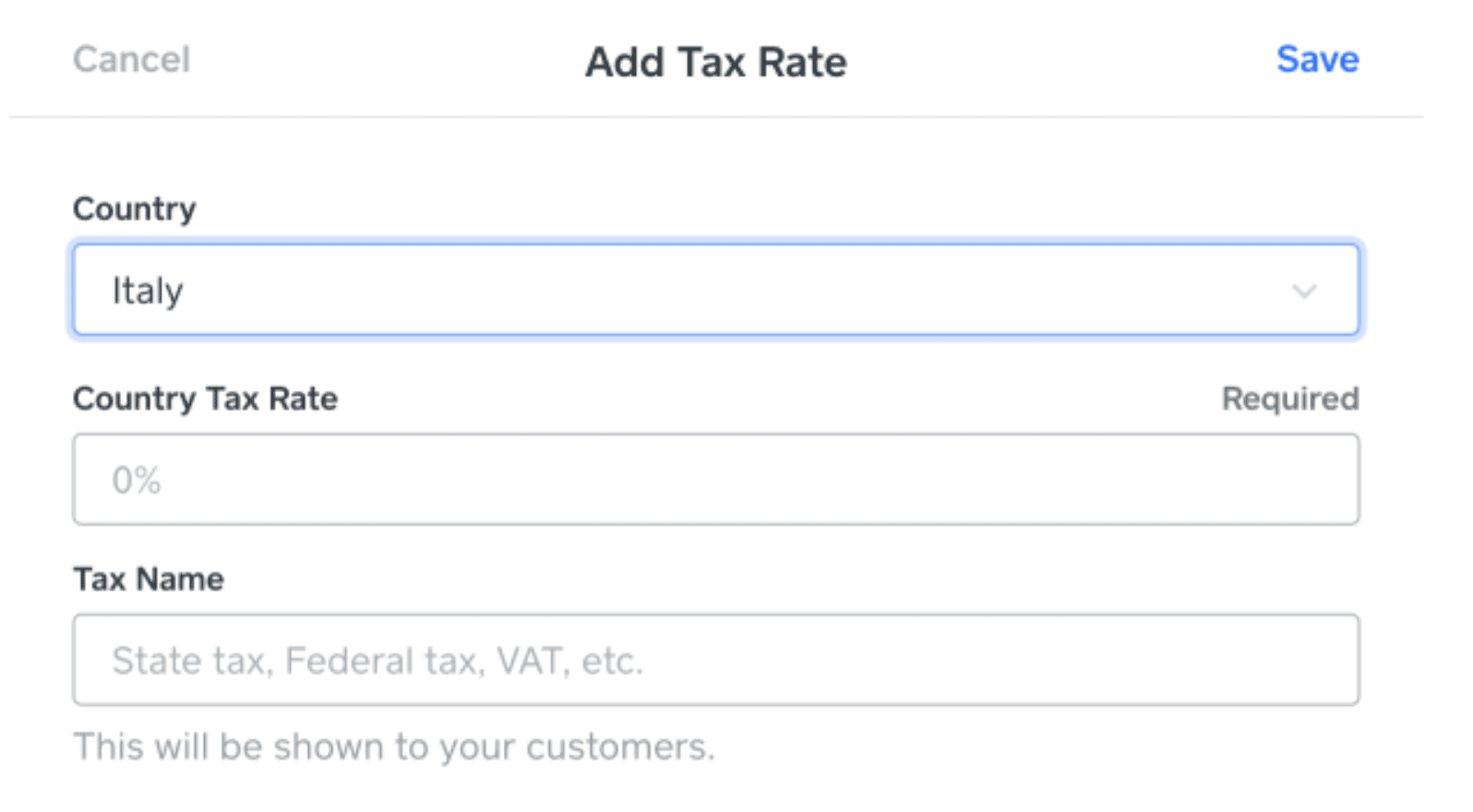 Square's tax calculator