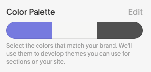 Choose your base colors with Squarespace’s color palette designer