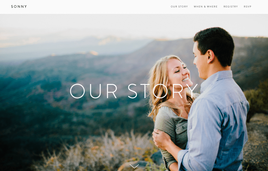 Squarespace Sonny wedding website template