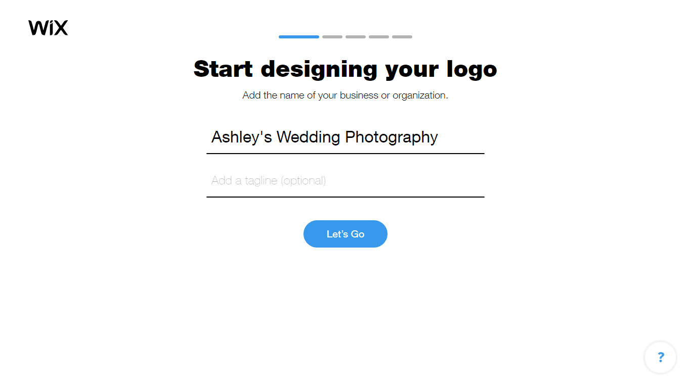 Wix Logo Maker screenshot - Add business name