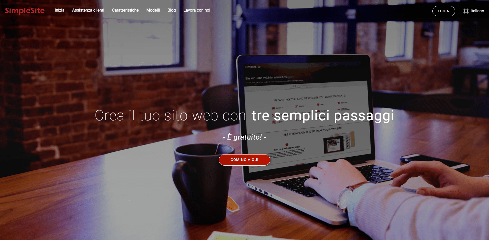 SimpleSite homepage