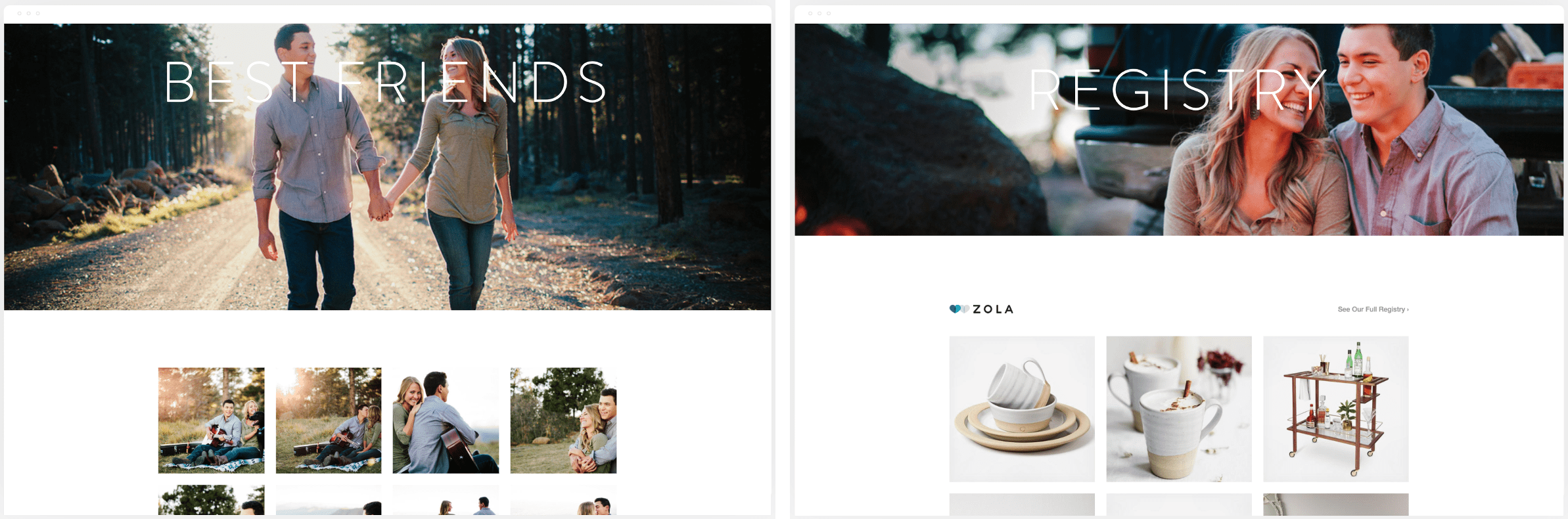 Gallery photos on Squarespace template