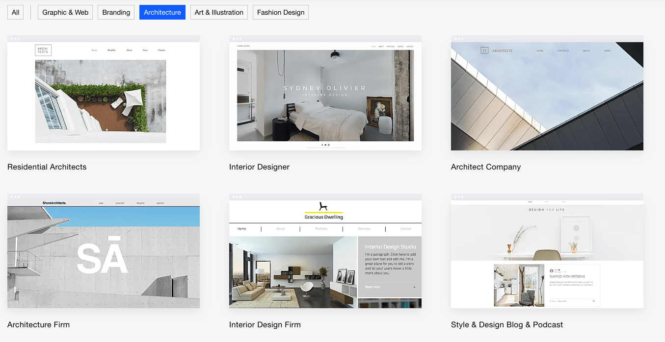 Wix Architecture Templates