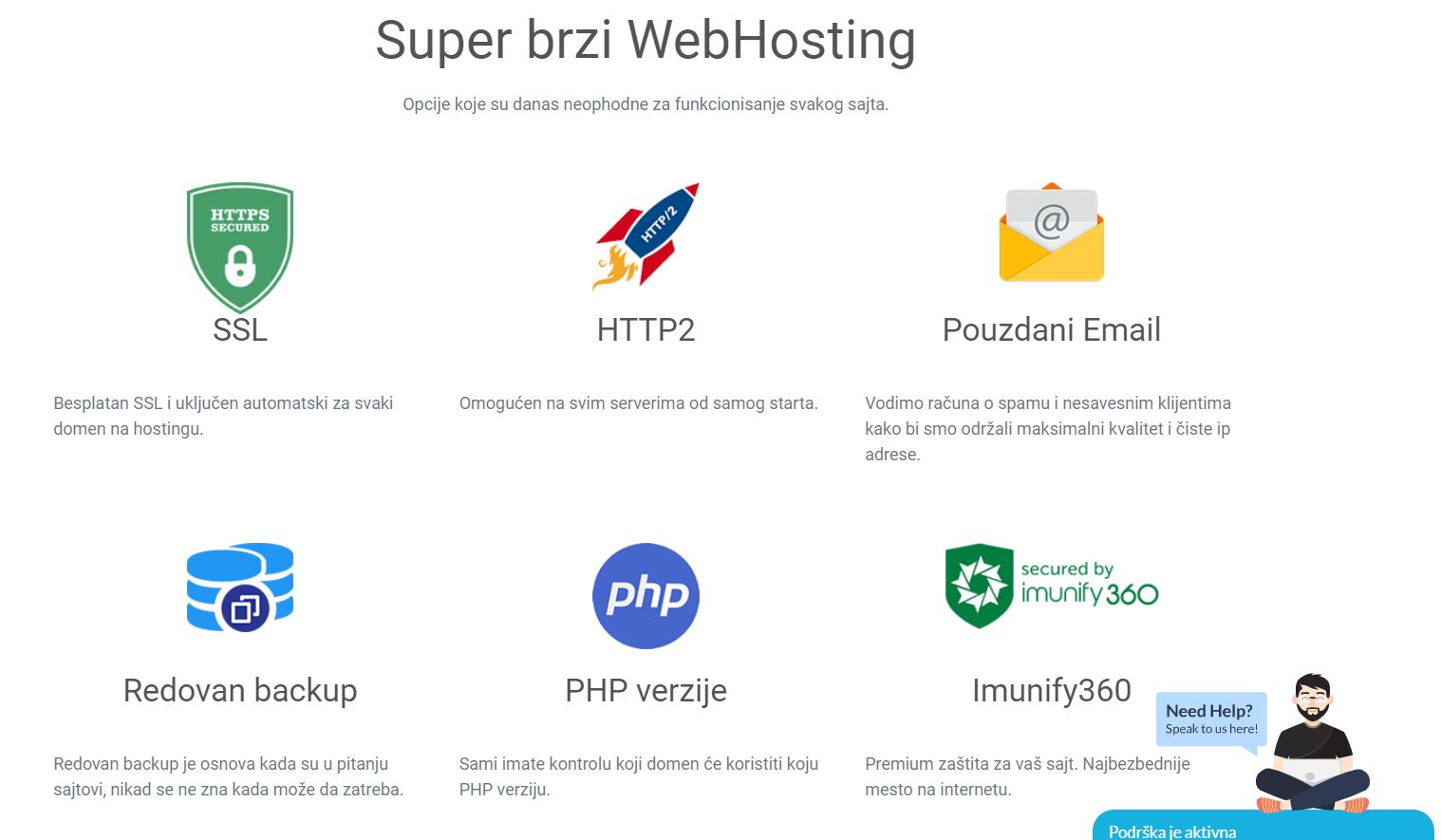 web hosting srbija features