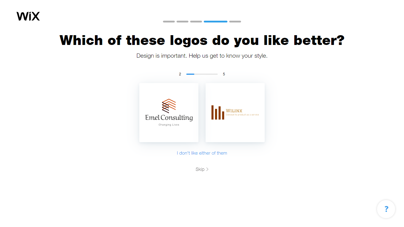 Wix Logo Maker screenshot - logo comparison