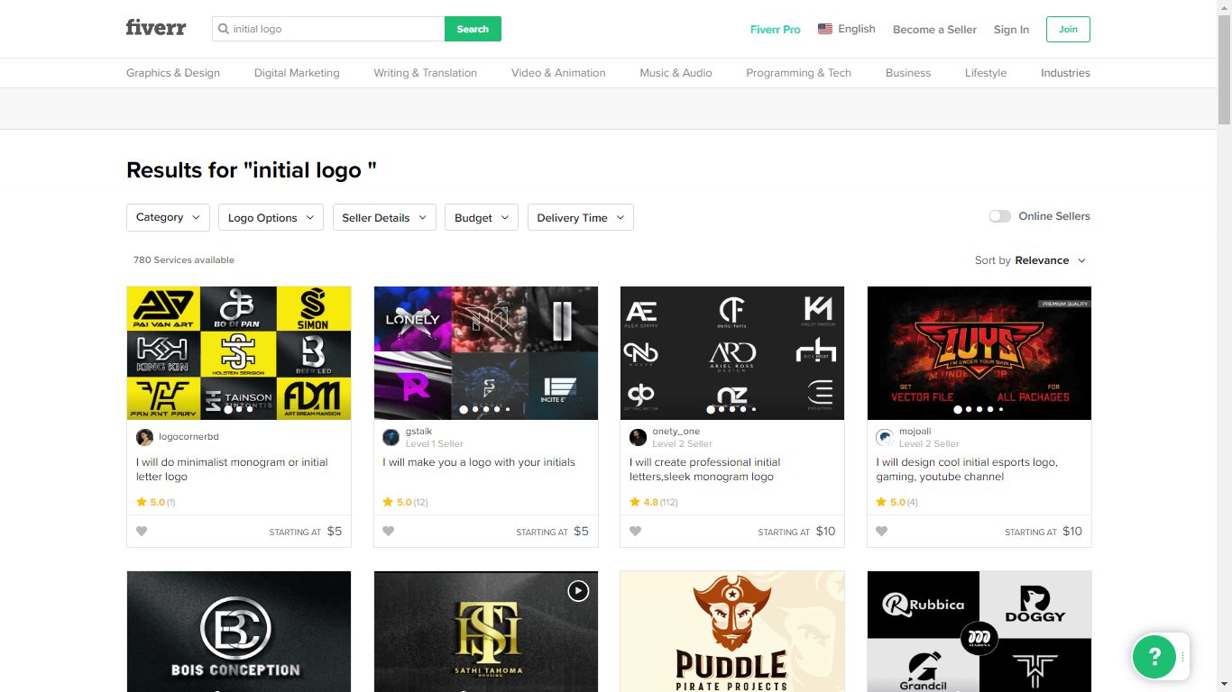 Head to the Fiverr homepage