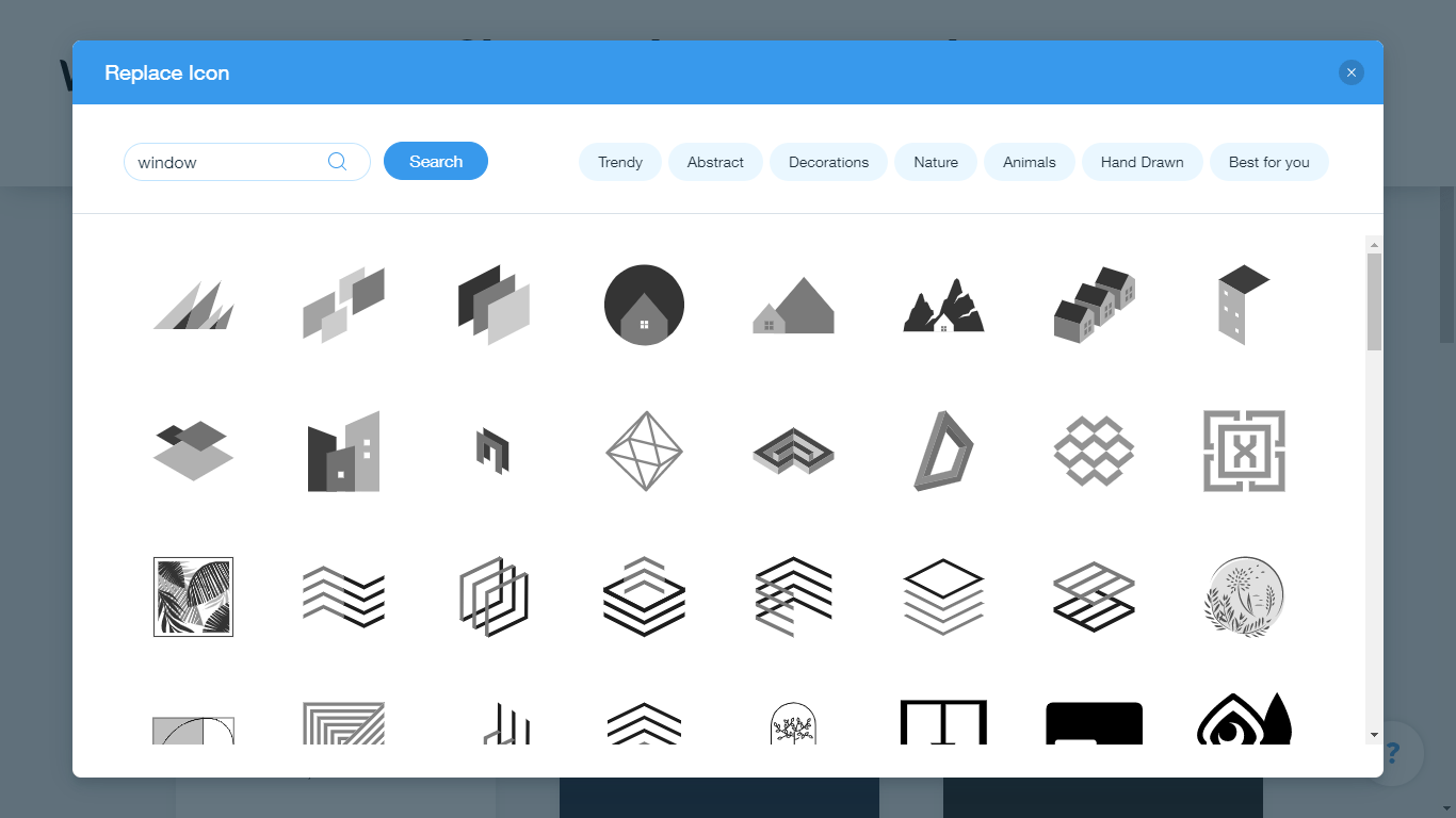 Wix Logo Maker screenshot - window icons