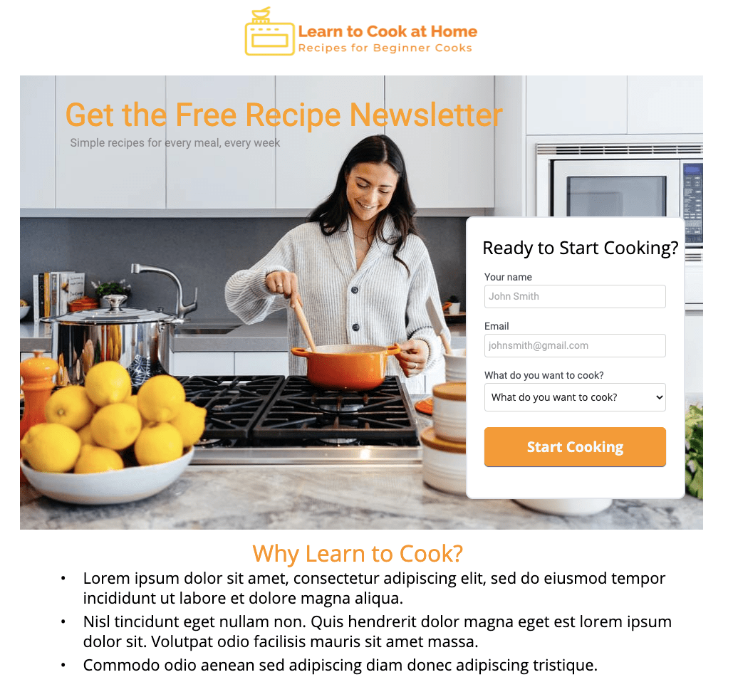 Landing page created on Landingi