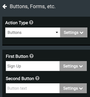 Button element editor - SITE123