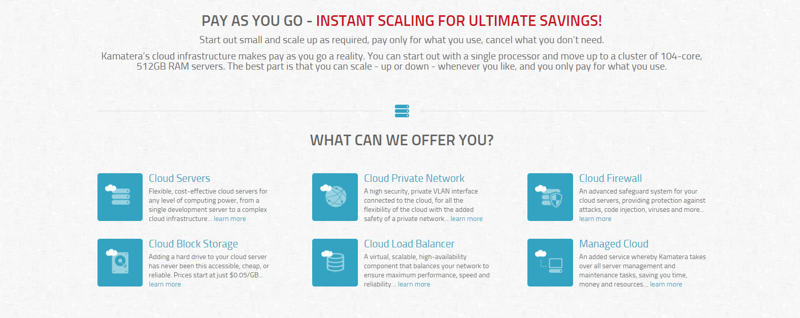 Kamatera's reseller hosting features