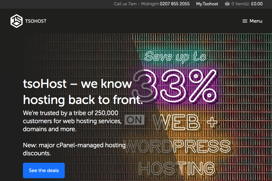 tsoHost offers affordable web hosting