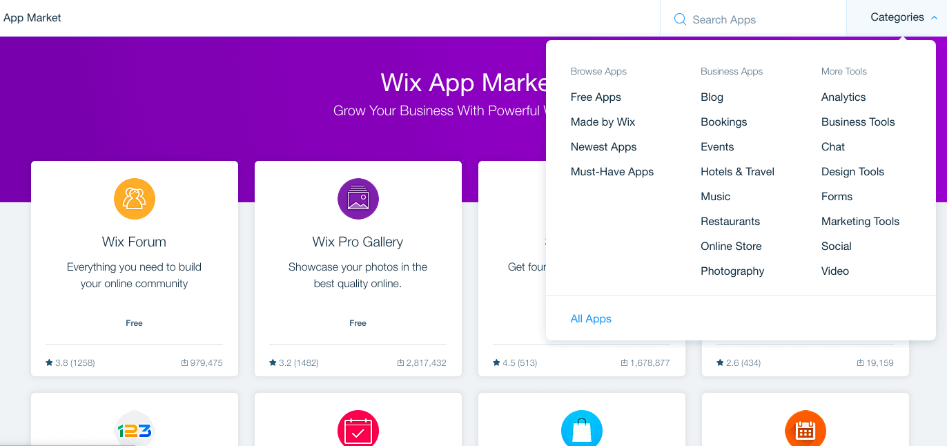 Wix App Market