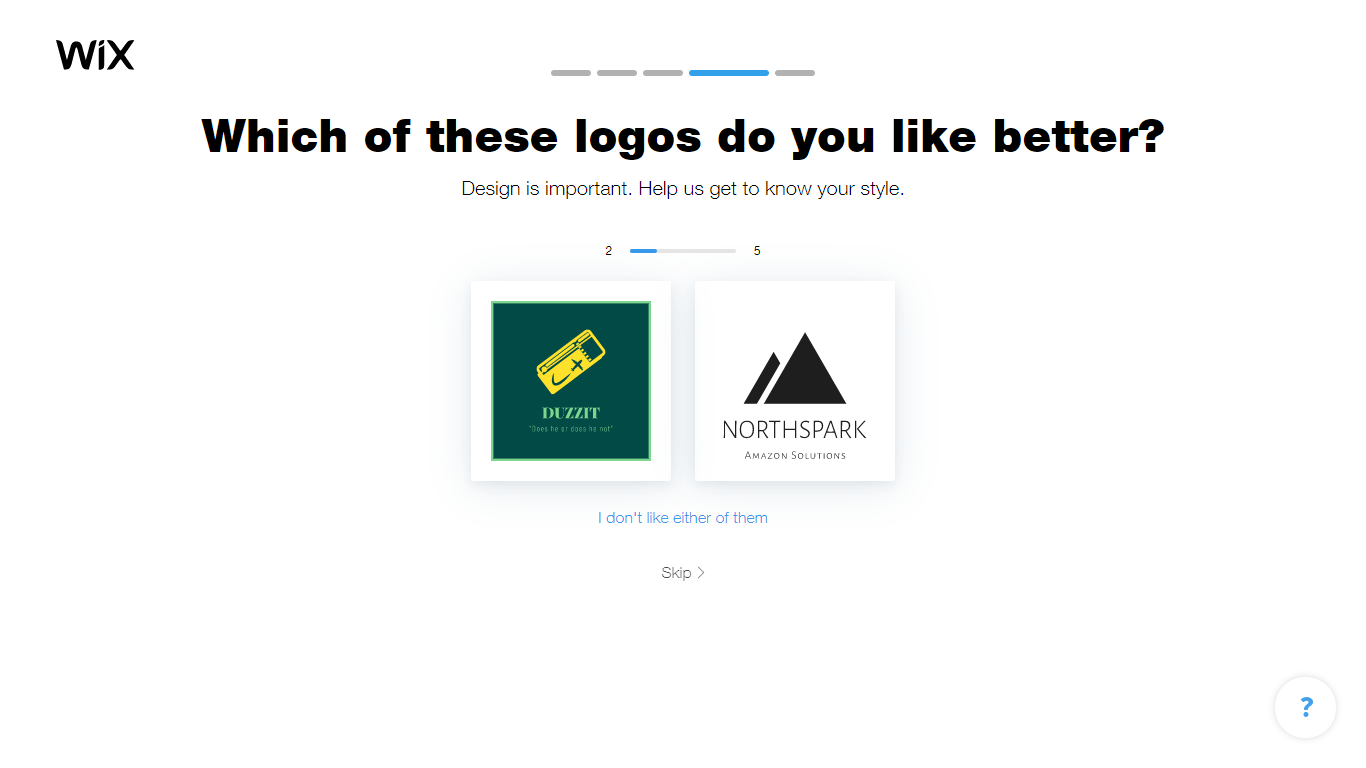 Wix Logo Maker screenshot - logo comparison