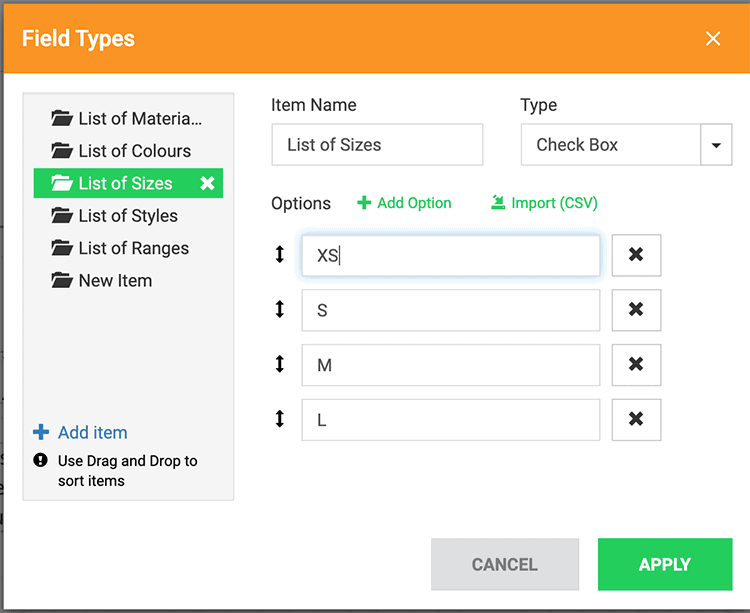 HeroBuilder product options