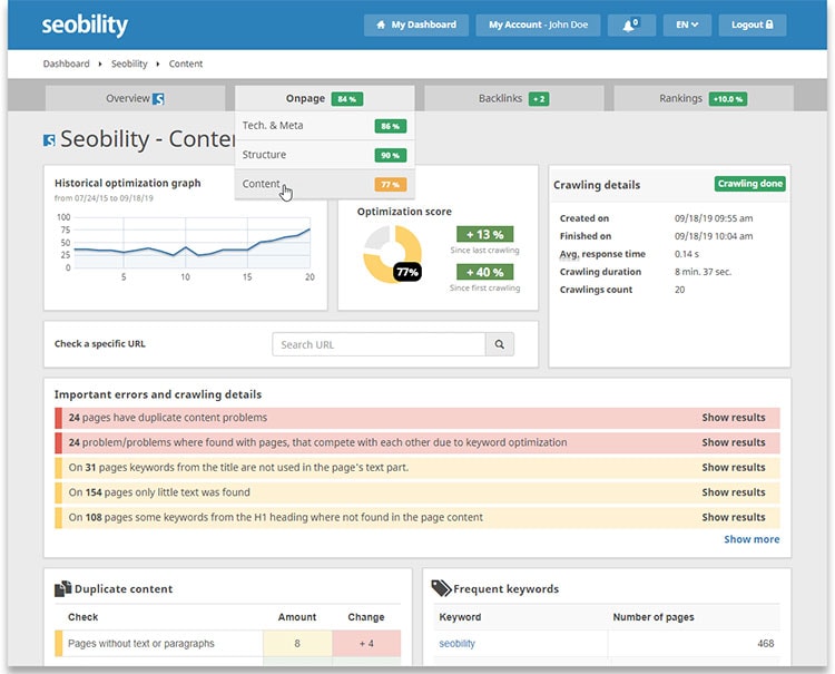 seobility seo checker