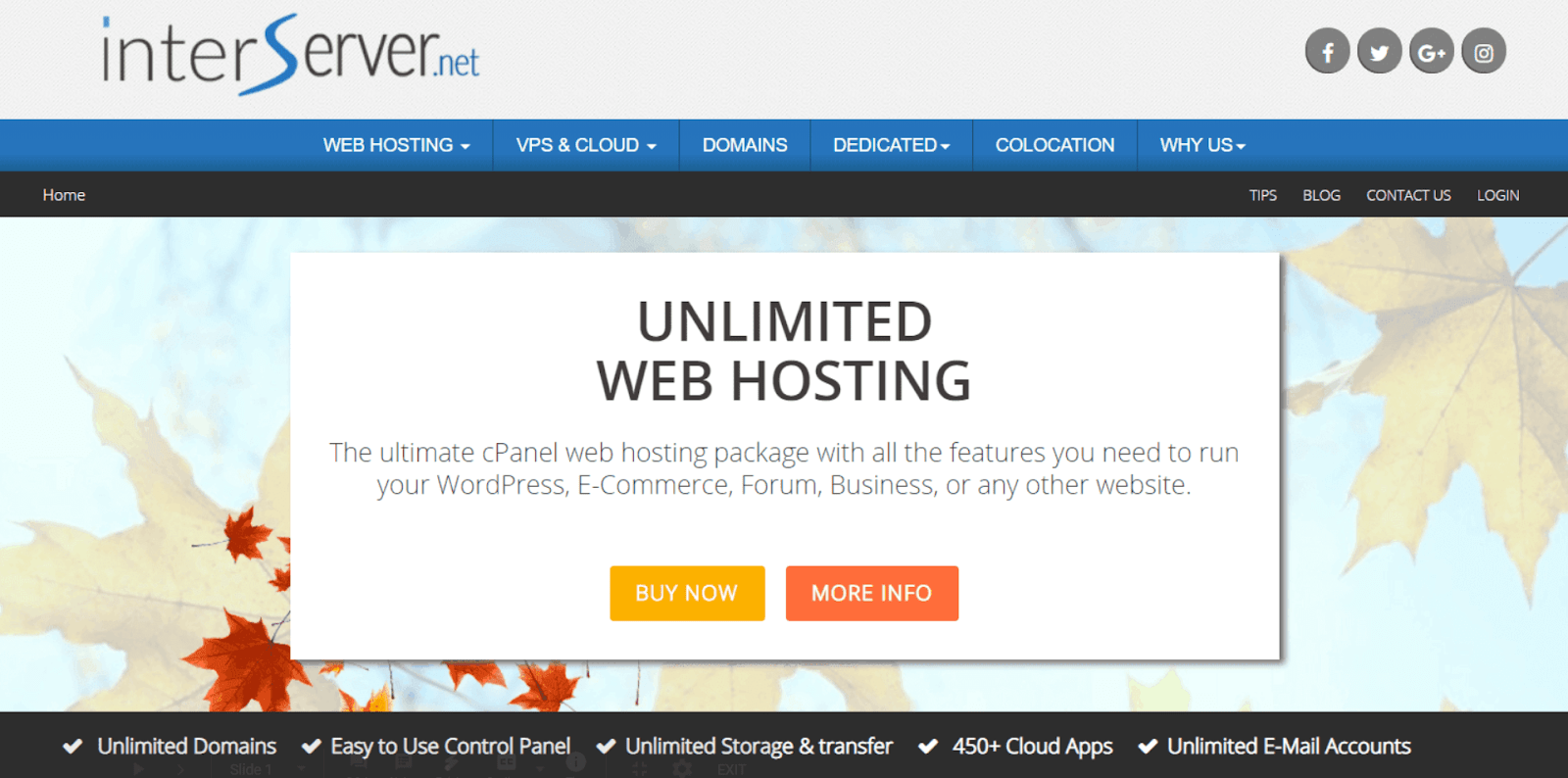 InterServer unlimited hosting