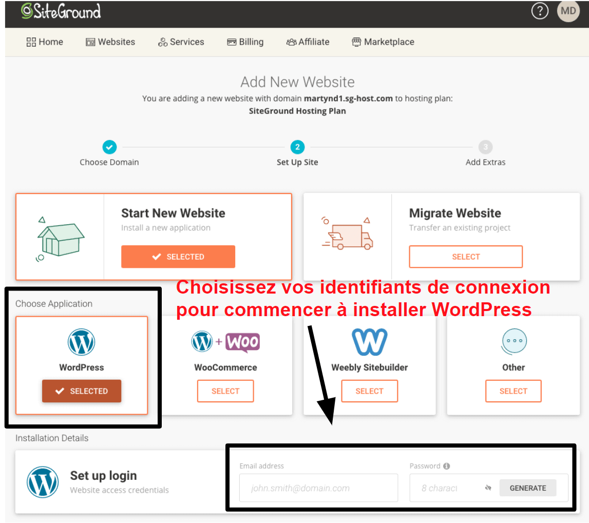 installing wordpress via siteground FR14