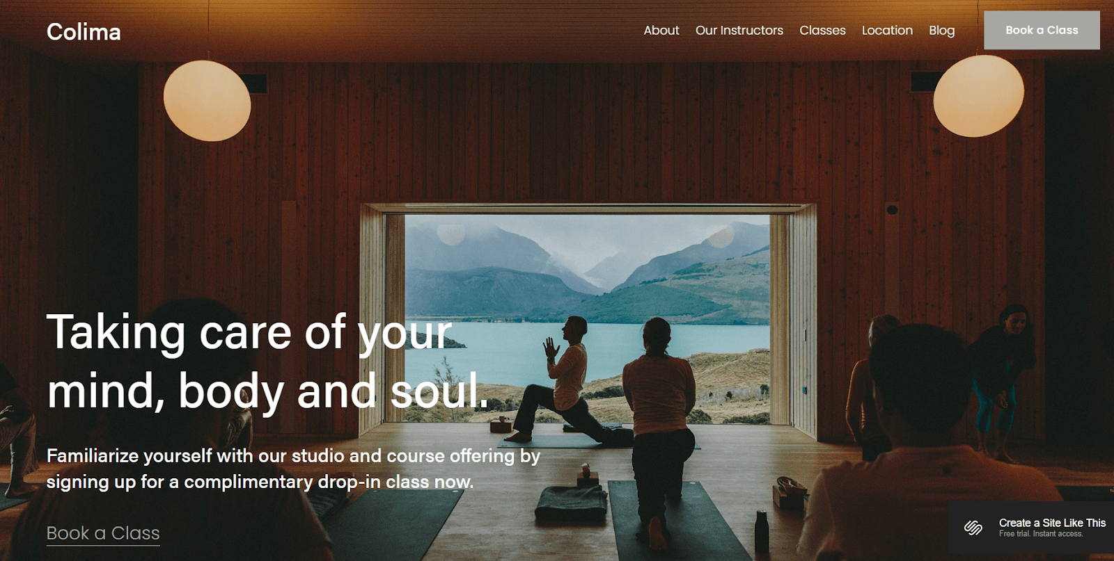 Squarespace's Colima template sets the mood for travel