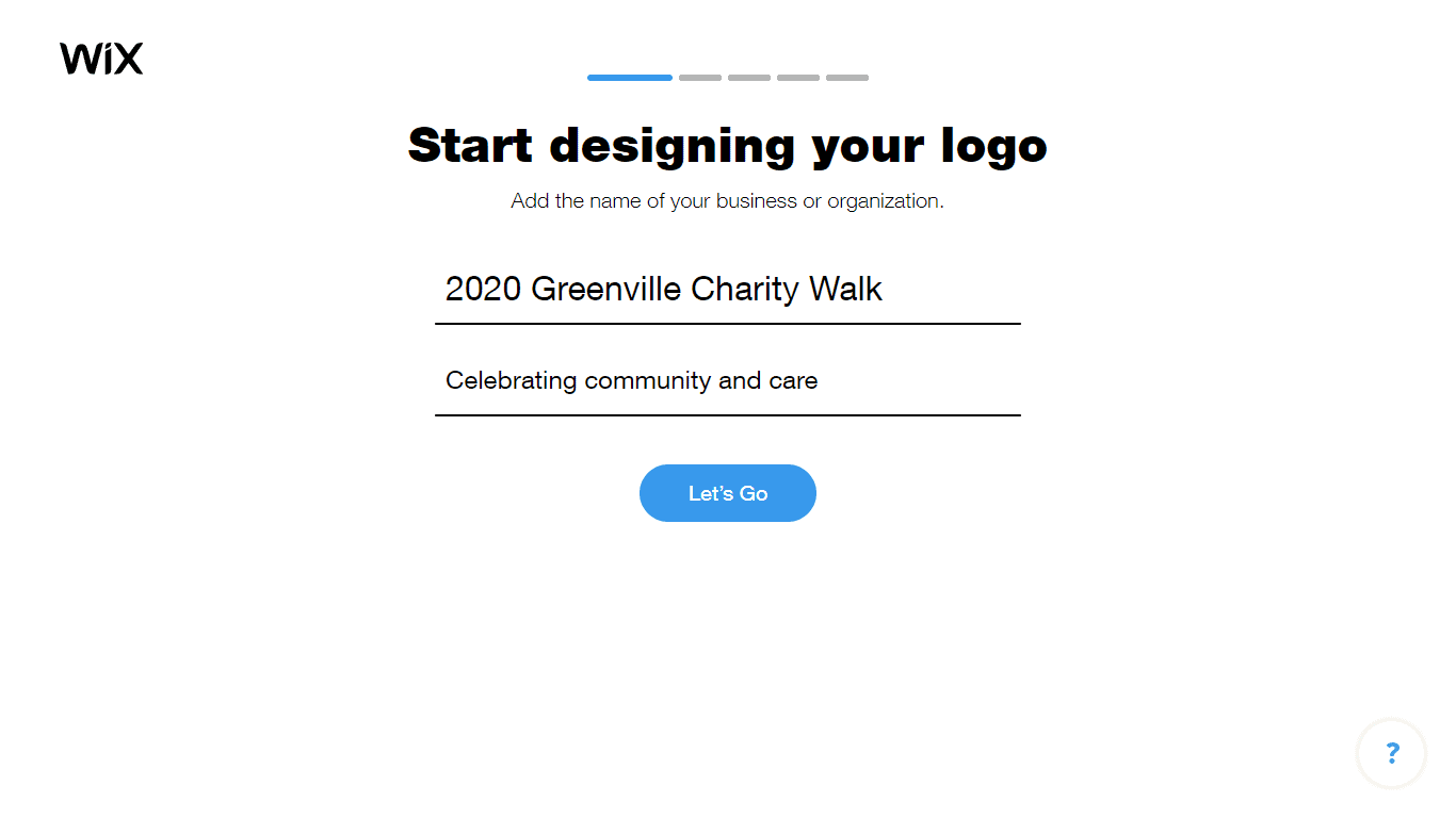 Wix Logo Maker screenshot - Enter company name