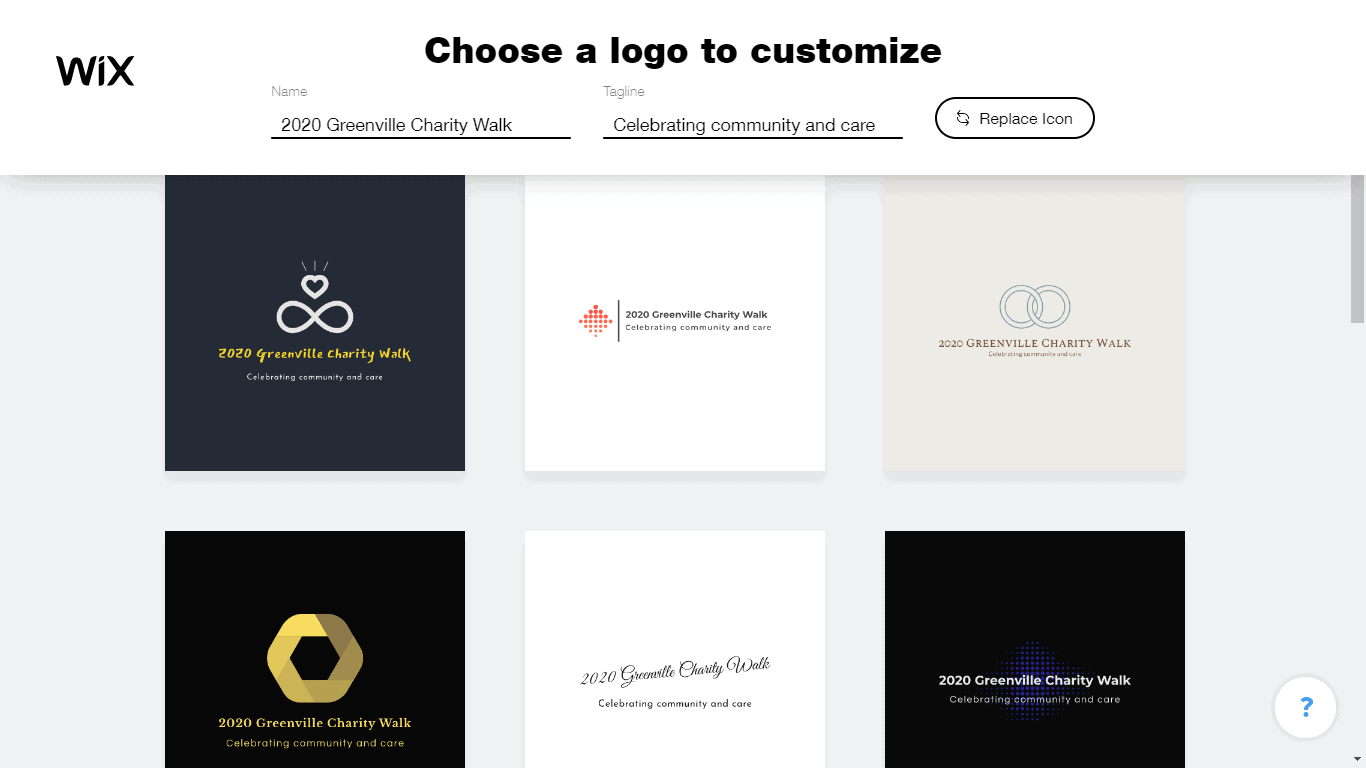 Wix Logo Maker screenshot - logo templates