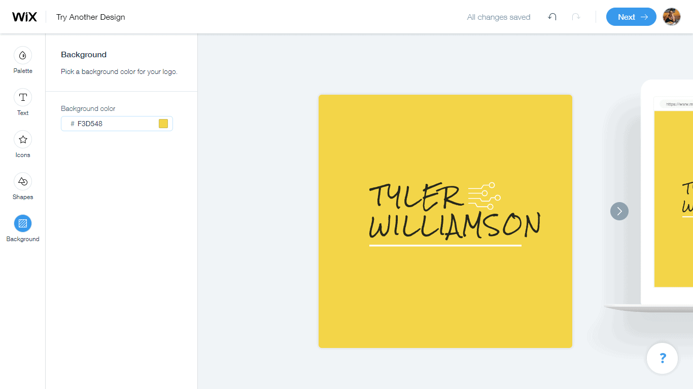 Wix Logo Maker screenshot - logo editor